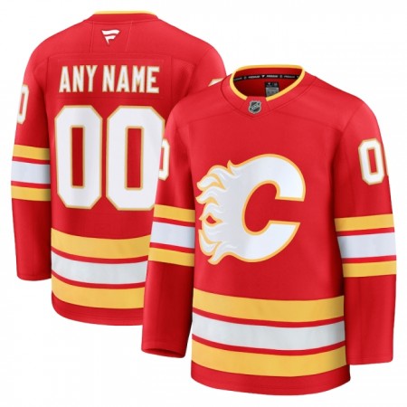 Calgary Flames Dresy Personalizované Fanatics Premium 2024-25 Červené Domácí - Pánské